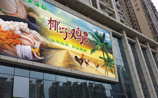 椰子雞主題餐廳平面廣告設計